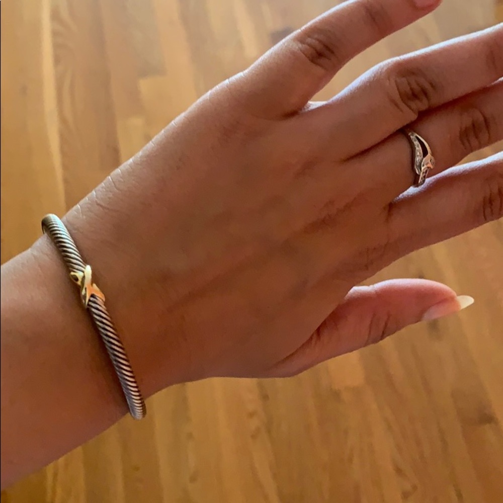 NWT David Yurman X Bracelet with 14K Gold - Small - Picture 6 of 6